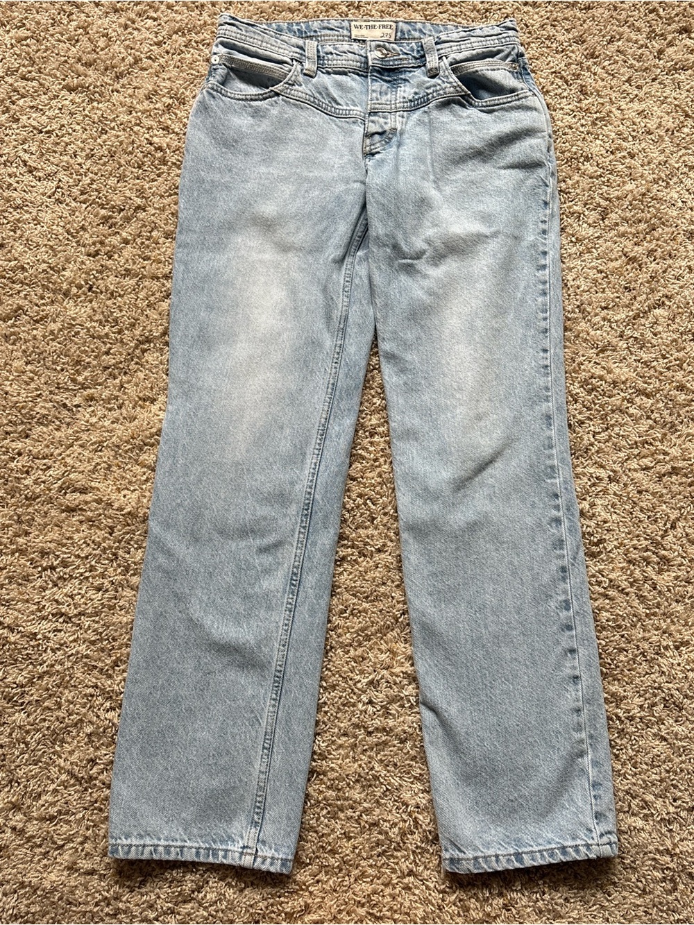 We The Free Shelby Low-Rise Boyfriend Jeans 27 SHORT Yoke Front